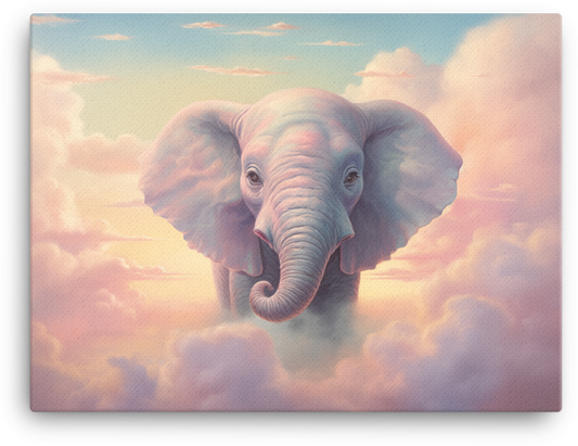 Celestial Dreams Elephant Canvas Wall Art