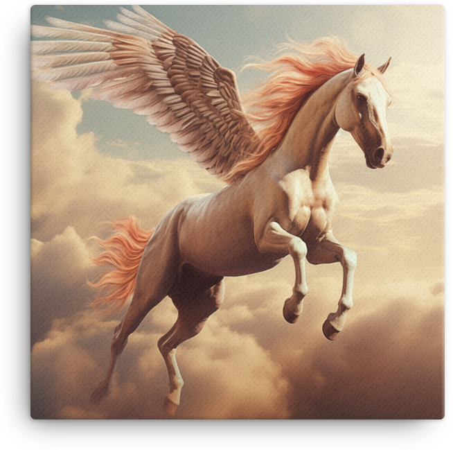 Celestial Flight Pegasus Canvas Wall Art