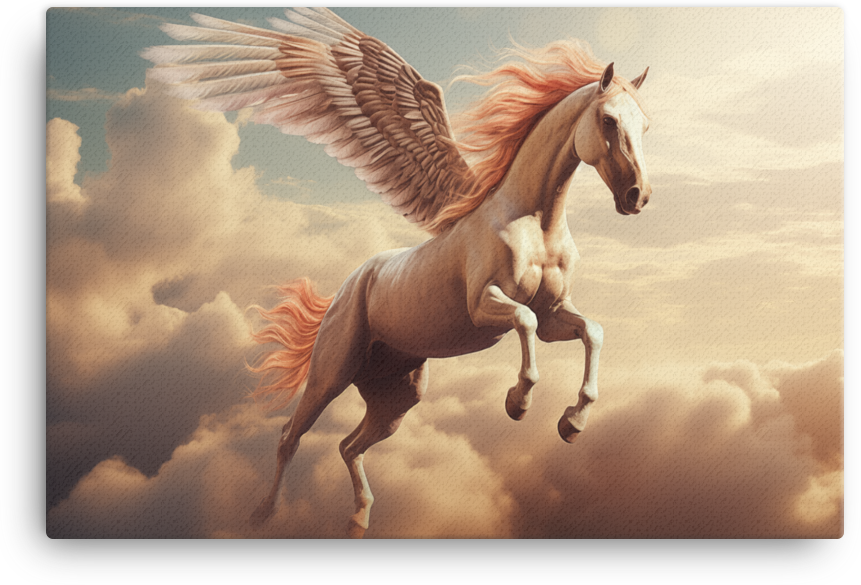 Celestial Flight Pegasus Canvas Wall Art