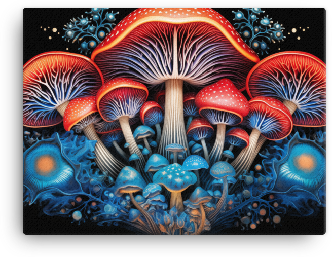 Celestial Mushroom Symphony Canvas
