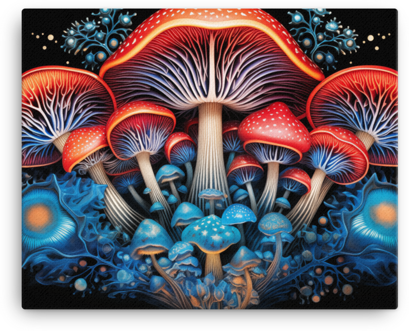 Celestial Mushroom Symphony Canvas