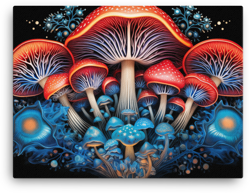 Celestial Mushroom Symphony Canvas
