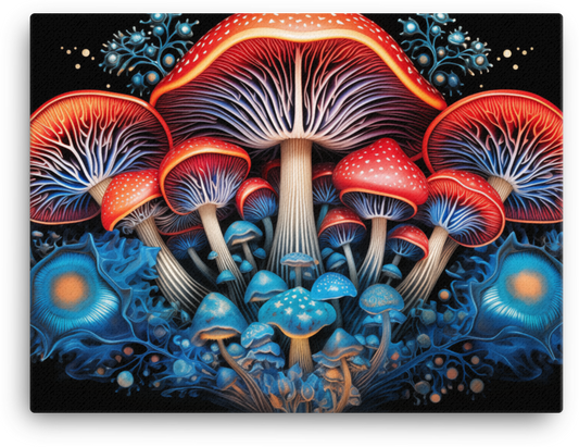 Celestial Mushroom Symphony Canvas