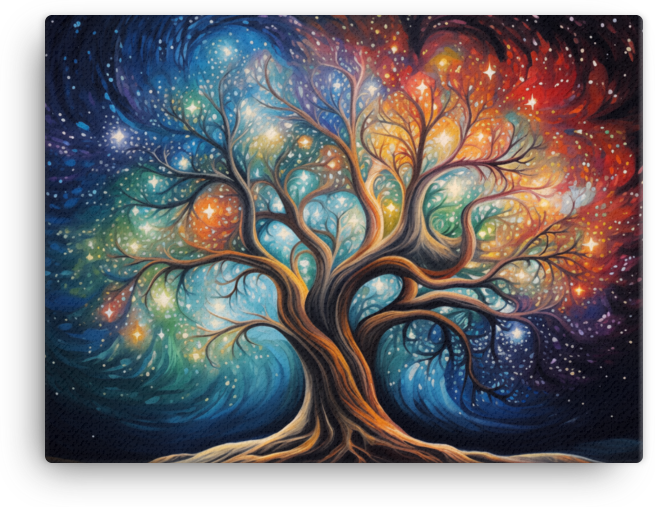 Celestial Tree of Harmony Canvas wall art