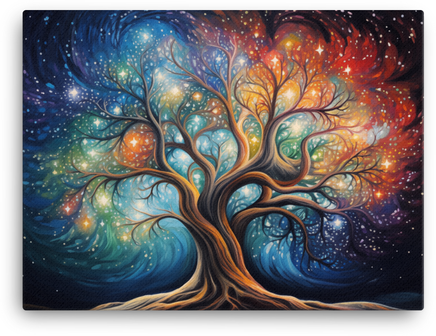 Celestial Tree of Harmony Canvas wall art