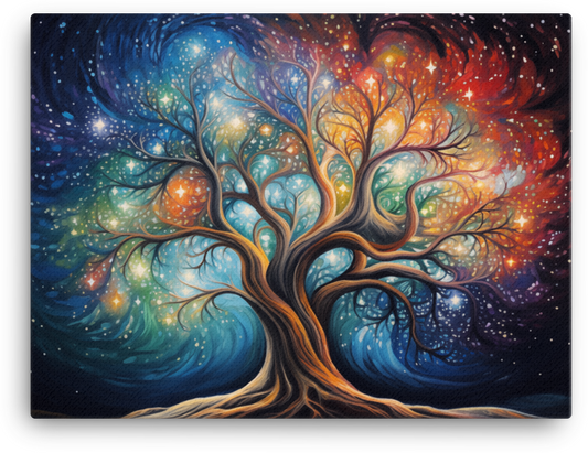 Celestial Tree of Harmony Canvas wall art