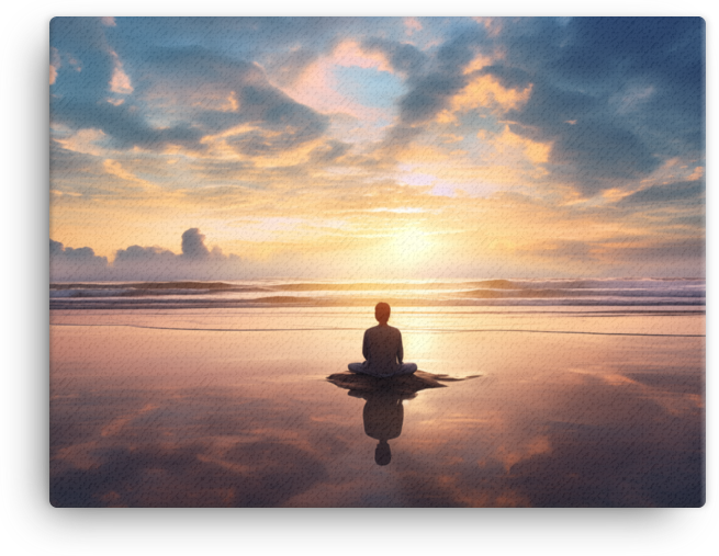 Coastal Dawn Reflections Canvas wall art