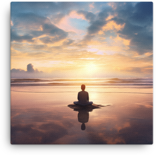 Coastal Dawn Reflections Canvas wall art