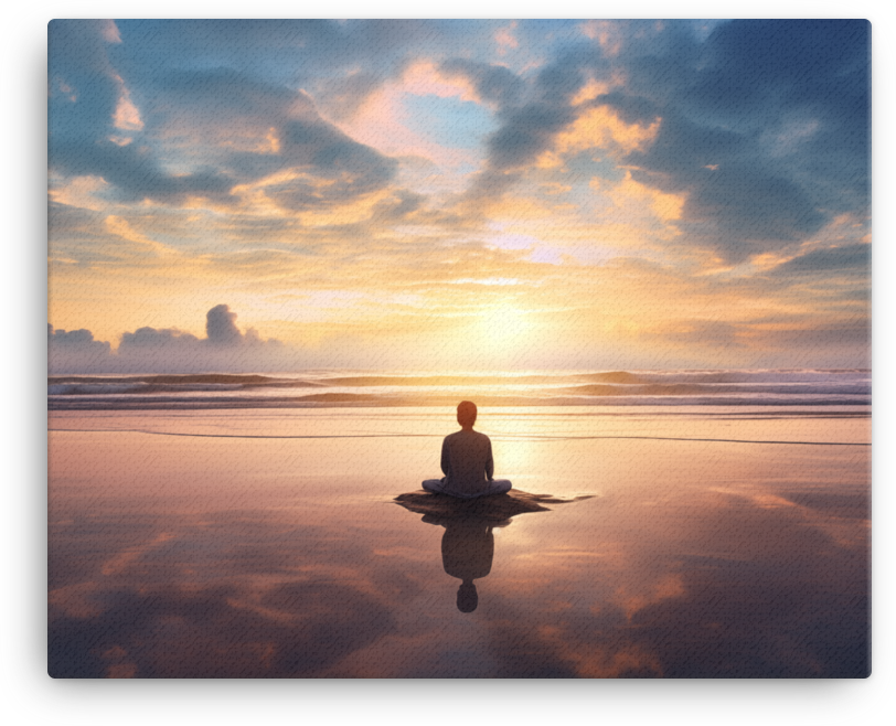 Coastal Dawn Reflections Canvas wall art