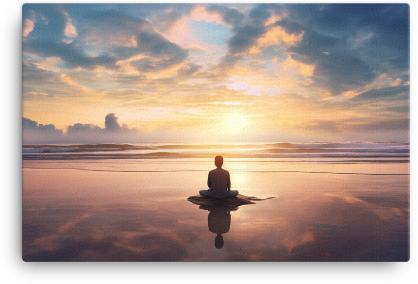 Coastal Dawn Reflections Canvas wall art