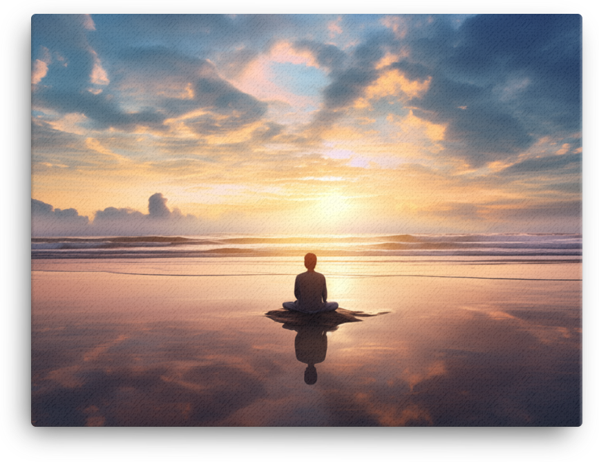 Coastal Dawn Reflections Canvas wall art