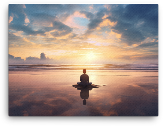 Coastal Dawn Reflections Canvas wall art