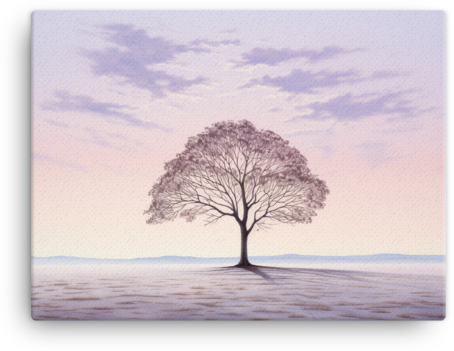Dawn's Early Light Tree Canvas wall art