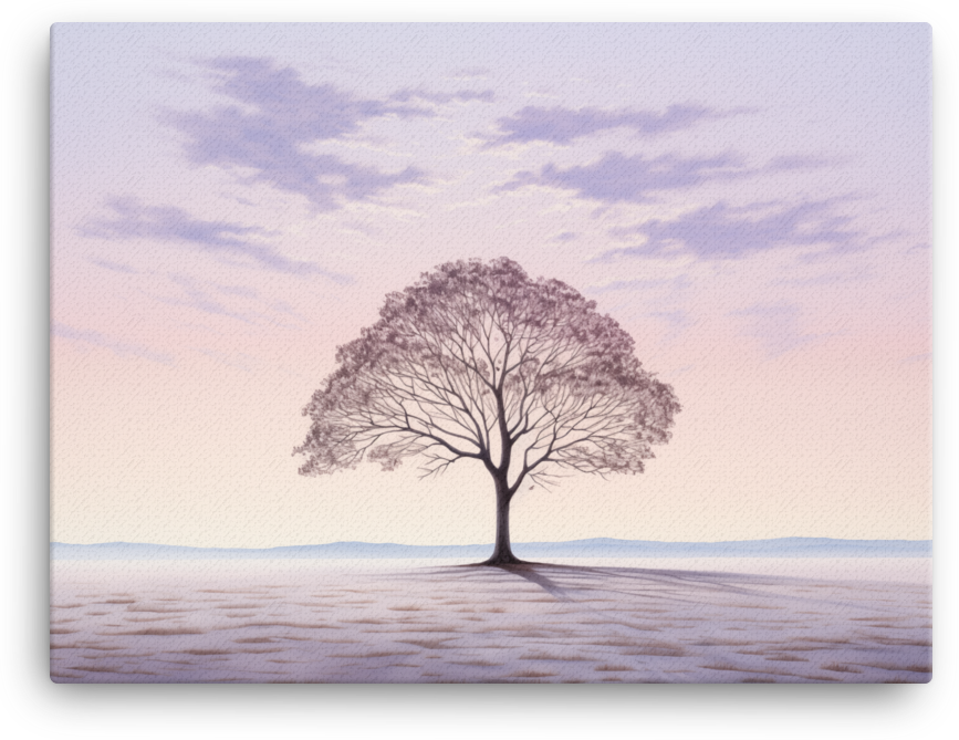 Dawn's Early Light Tree Canvas wall art