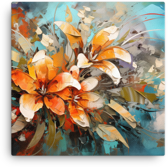 Dynamic Floral Impressions Canvas Wall Art wall art