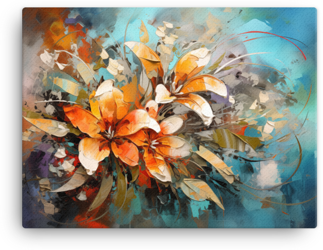 Dynamic Floral Impressions Canvas Wall Art wall art