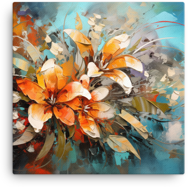 Dynamic Floral Impressions Canvas Wall Art wall art