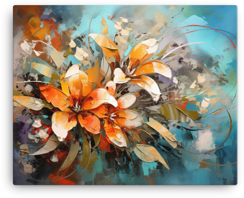 Dynamic Floral Impressions Canvas Wall Art wall art
