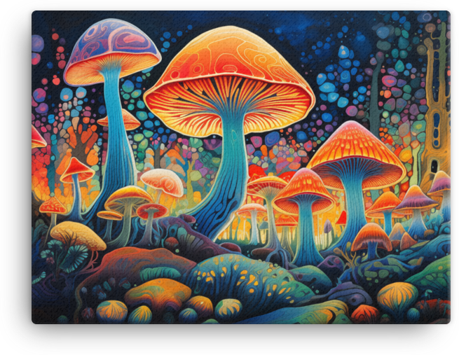 Enchanted Mushroom Forest Spectrum Canvas