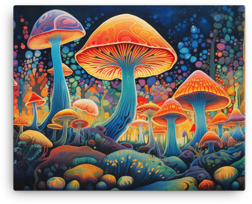 Enchanted Mushroom Forest Spectrum Canvas