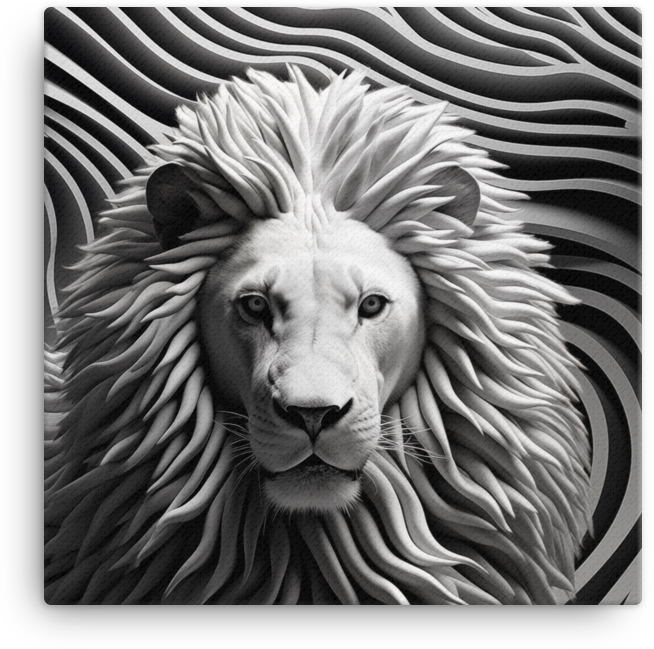 Hypnotic Gaze Lion Canvas Wall Art