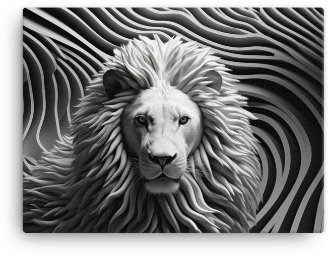 Hypnotic Gaze Lion Canvas Wall Art