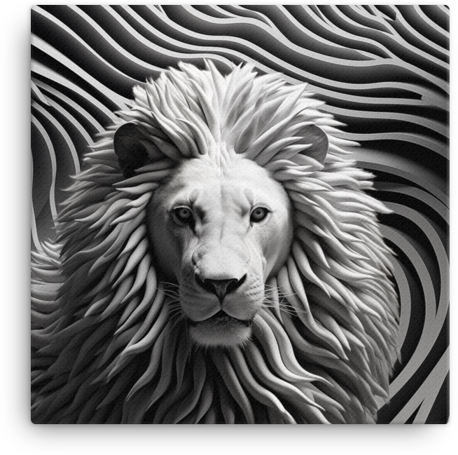 Hypnotic Gaze Lion Canvas Wall Art