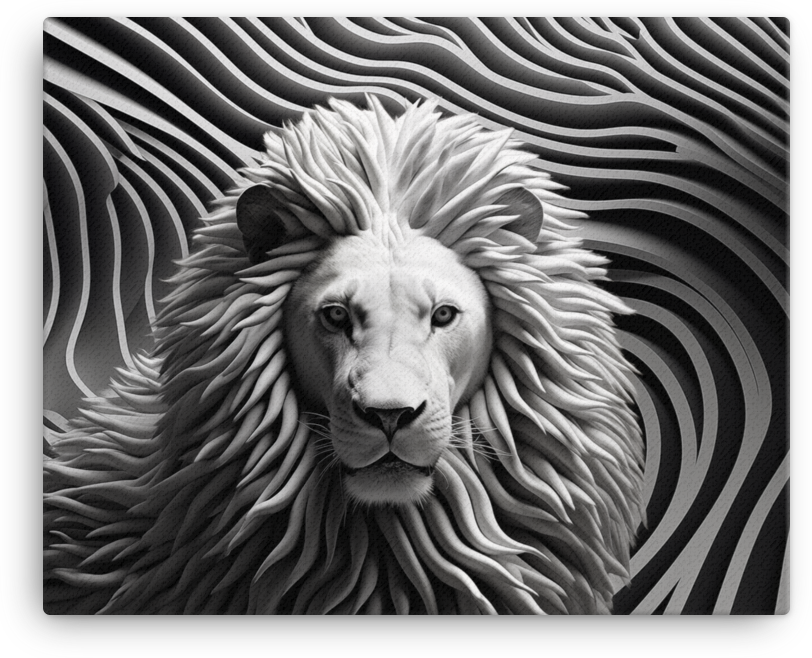 Hypnotic Gaze Lion Canvas Wall Art