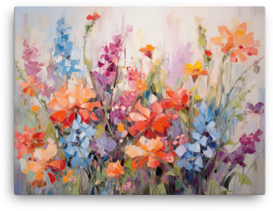 Impressionist Wildflower Array Canvas Wall Art wall art