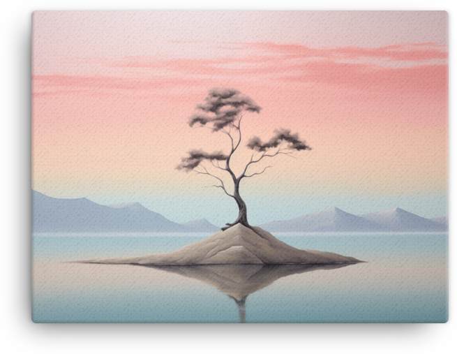 Isolated Serenity Tree Canvas wall art