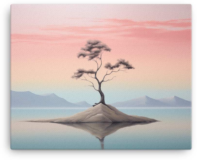 Isolated Serenity Tree Canvas wall art