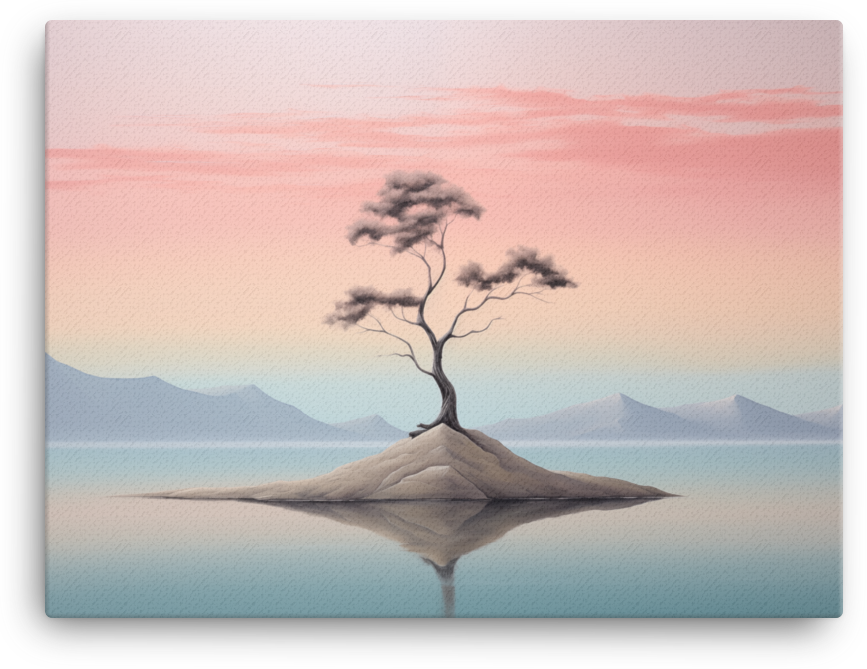 Isolated Serenity Tree Canvas wall art