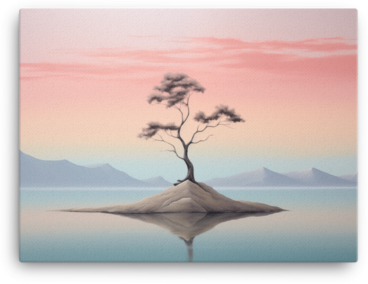 Isolated Serenity Tree Canvas wall art