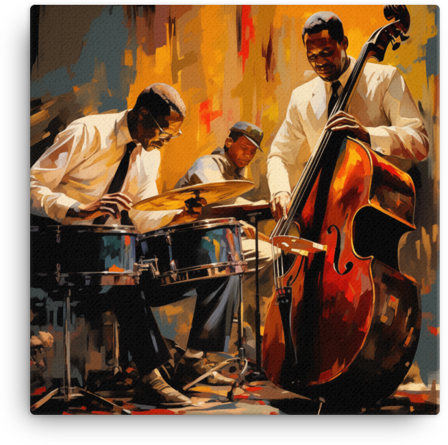 Jazz Trio in Golden Hour Canvas