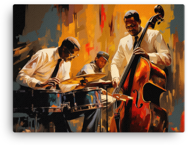 Jazz Trio in Golden Hour Canvas