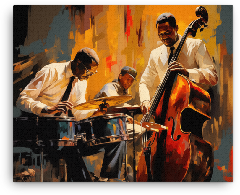 Jazz Trio in Golden Hour Canvas