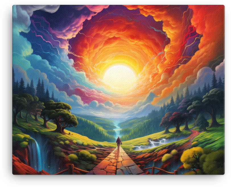 Journey to Enlightenment Sunset Canvas