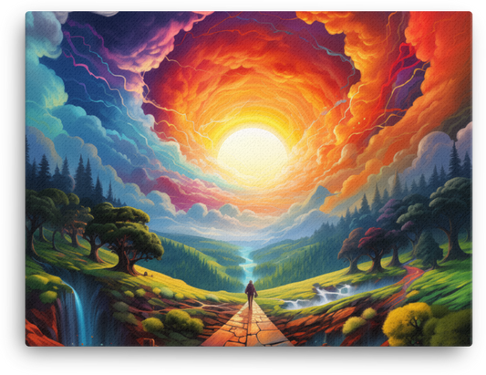 Journey to Enlightenment Sunset Canvas