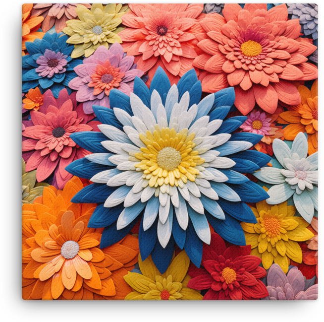 Kaleidoscope of Petals Canvas Wall Art wall art