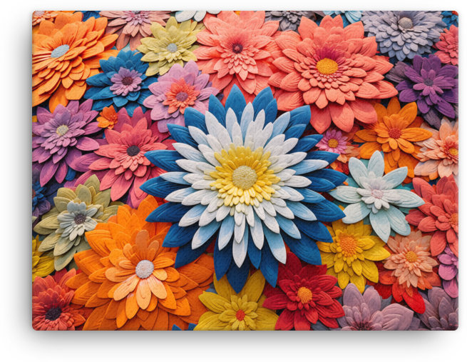 Kaleidoscope of Petals Canvas Wall Art wall art