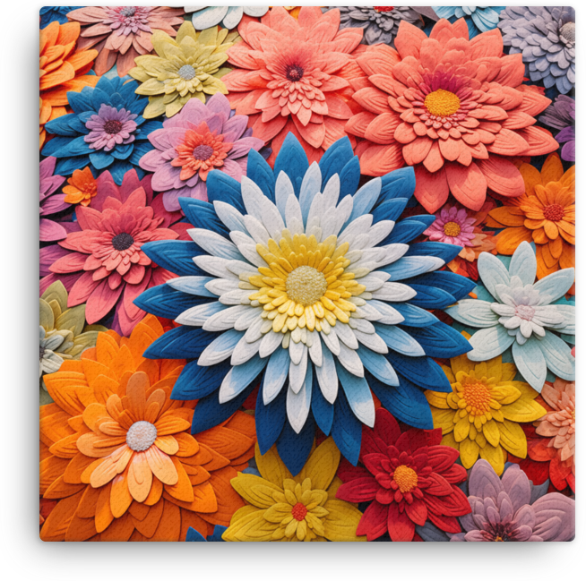 Kaleidoscope of Petals Canvas Wall Art wall art