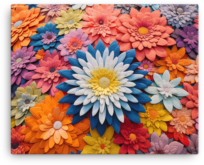 Kaleidoscope of Petals Canvas Wall Art wall art