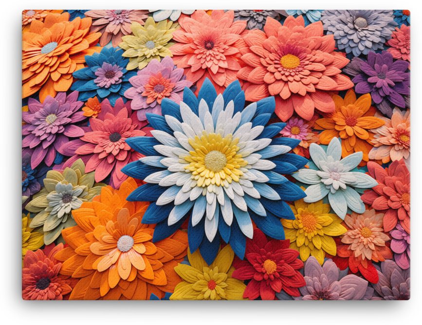 Kaleidoscope of Petals Canvas Wall Art wall art