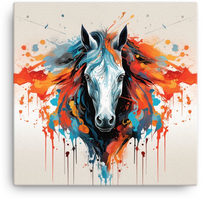Melting Spectrum Horse Canvas Wall Art