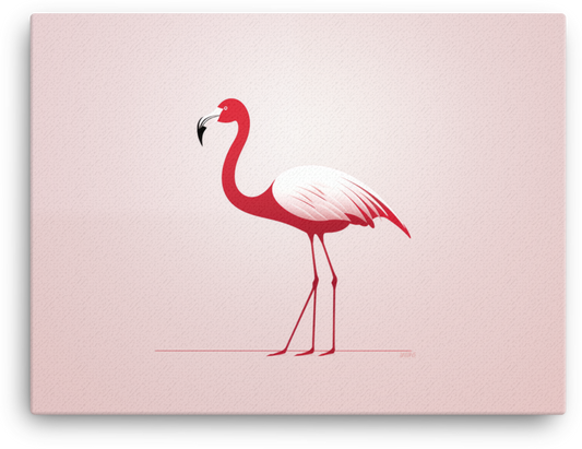 Minimalist Flamingo Canvas Wall Art