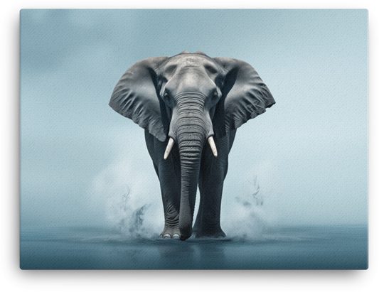 Mystic Fog Elephant Canvas Wall Art