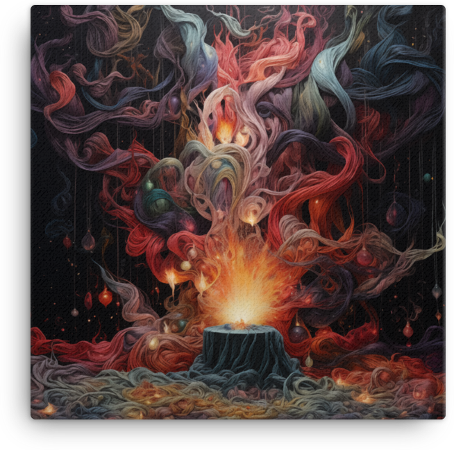 Mystical Flames of Creation Canvas