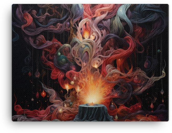 Mystical Flames of Creation Canvas