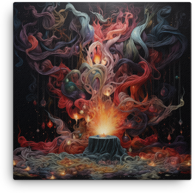 Mystical Flames of Creation Canvas