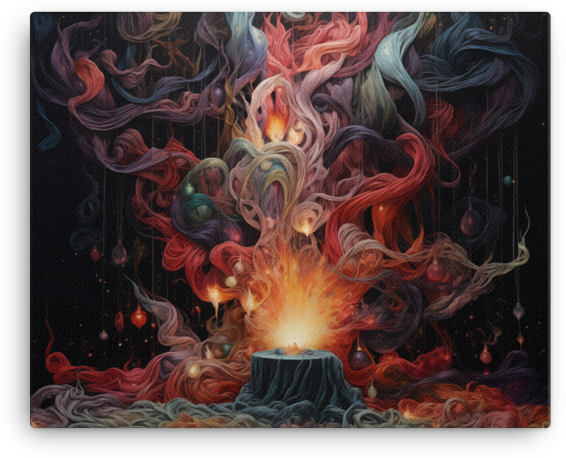 Mystical Flames of Creation Canvas